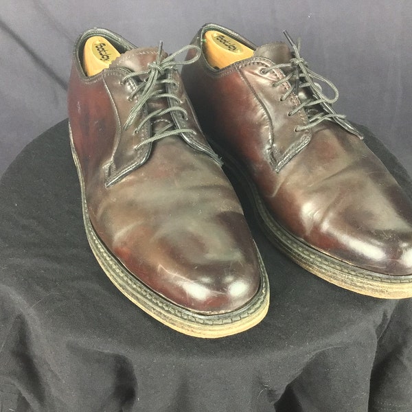 Vintage Rare florsheim shell cordovan 78008 vcleat mens 8 3E plain toe blutche / ptb.