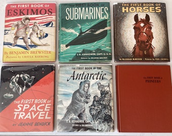 El Primer Libro de: Pioneros; Caballos; Submarinos; Antártida; Viaje espacial; esquimales.