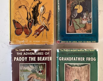 Las aventuras del abuelo Rana; Las aventuras del Sr. Mocker; Las aventuras de Paddy The Beaver - Década de 1940; El libro de Burgess sobre la historia de la naturaleza