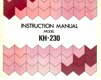 2-in-1 Brother 230 kh230 kr230 Knitting Machine and Ribber Instruction Book Manual 43pgs knitking - ebook PDF Download