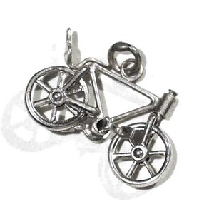 Bicycle Charm 10-speed 3D Sterling Silver Bicycle Charm 10-speed 3D Sterling Silver
