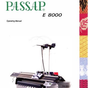 Manual de instrucciones para la máquina de tejer Passap e8000 con patrones al final (más de 250 páginas) - Jacquard para cama doble - Descarga del libro electrónico en PDF