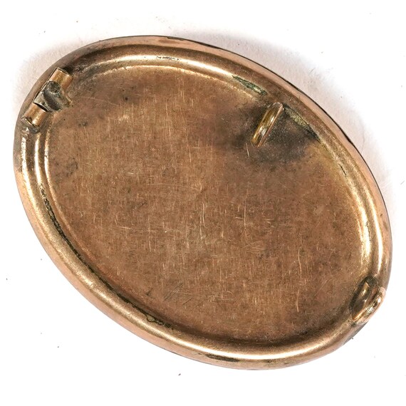 Antique Gold Filled Scroll Feather Pattern Textur… - image 2