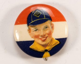 Original c 1920s?-30s? 40s? BSA Boy Scouts of America Button Camper Scout Pinback