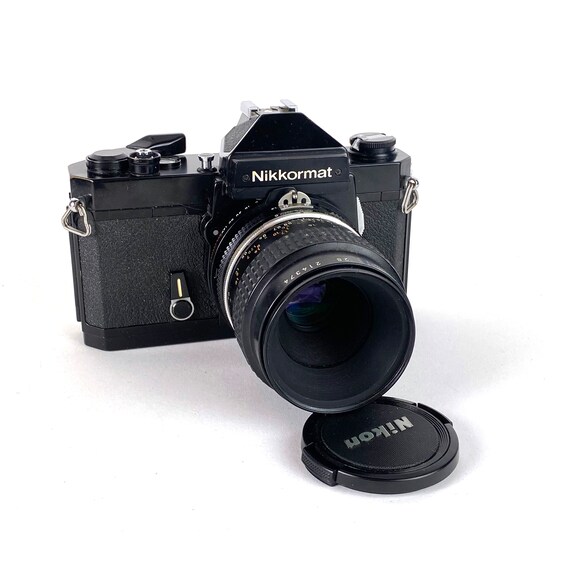 Nikon Nikkormat FT2 35mm Film SLR Camera Black Body + Nikon 55mm F