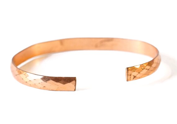 Vintage Solid Copper Handmade Geometric Fascited … - image 3