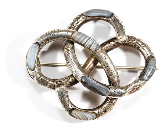 Antique Scottish Celtic Miracle Knot 4 Circles Mi… - image 1