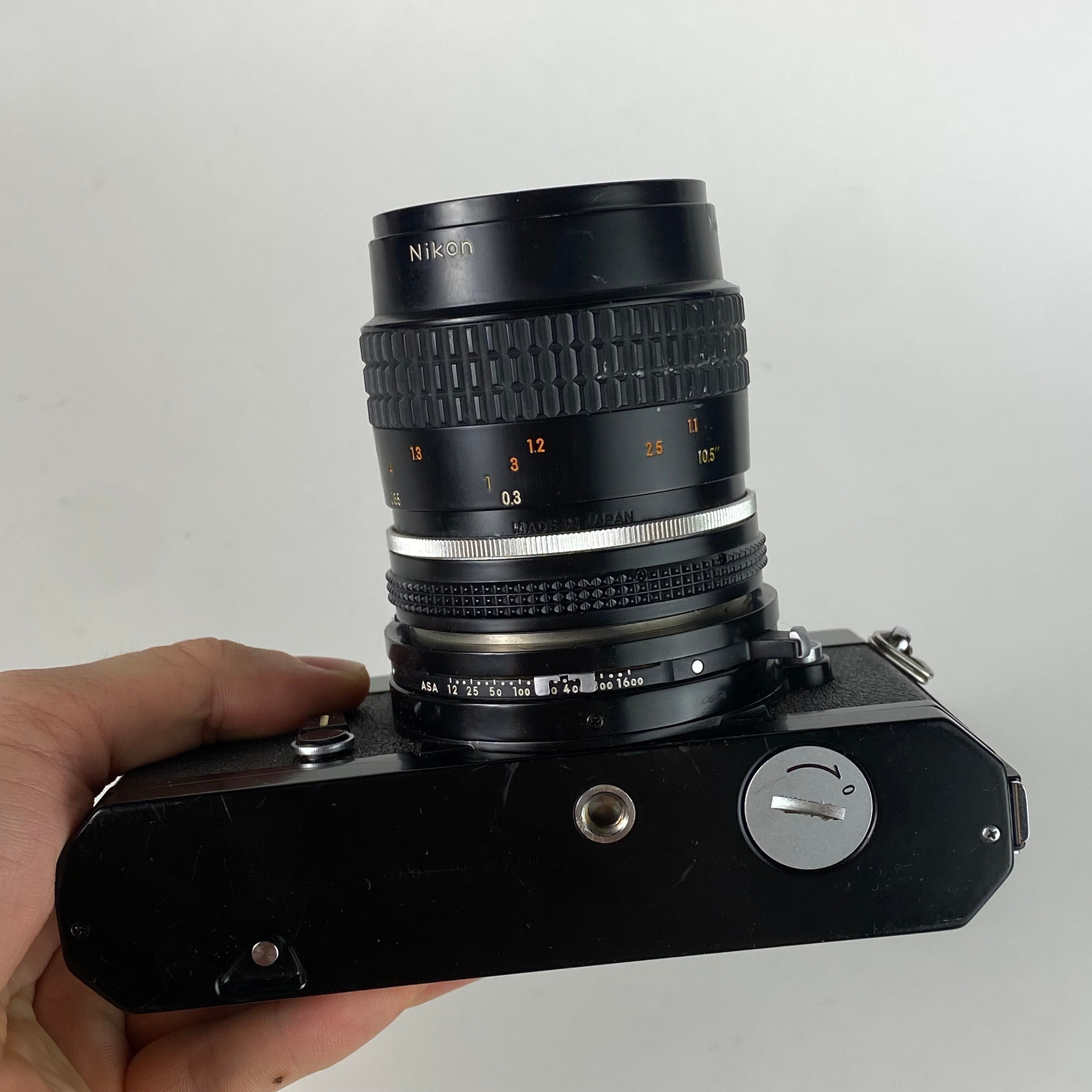 Nikon Nikkormat FT2 35mm Film SLR Camera Black Body + Nikon 55mm F