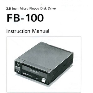 May include: A black 3.5 inch floppy disk drive labelled "brother FB100". The drive has a silver access light and a silver eject button.