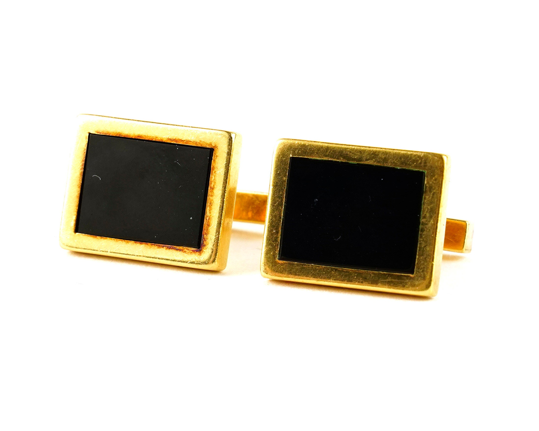 Vintage 18k Tiffany & Co. Solid Mens Yellow Gold and Black