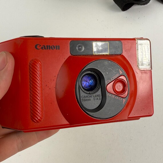 Canon Snappy S Red Fully Automatic Point & Shoot 35 Mm Film Camera