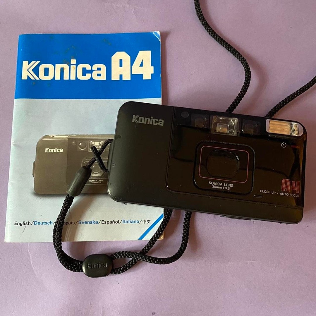 Vintage KONICA A4 Compact Slim AF 35mm F/3.5 35mm Point & Shoot