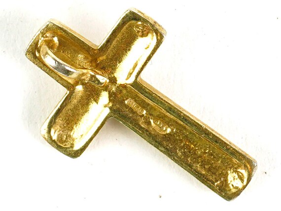 Bagues avec pierre Croix religieuse Plaqué or Oxyde de Zirconium Ronde