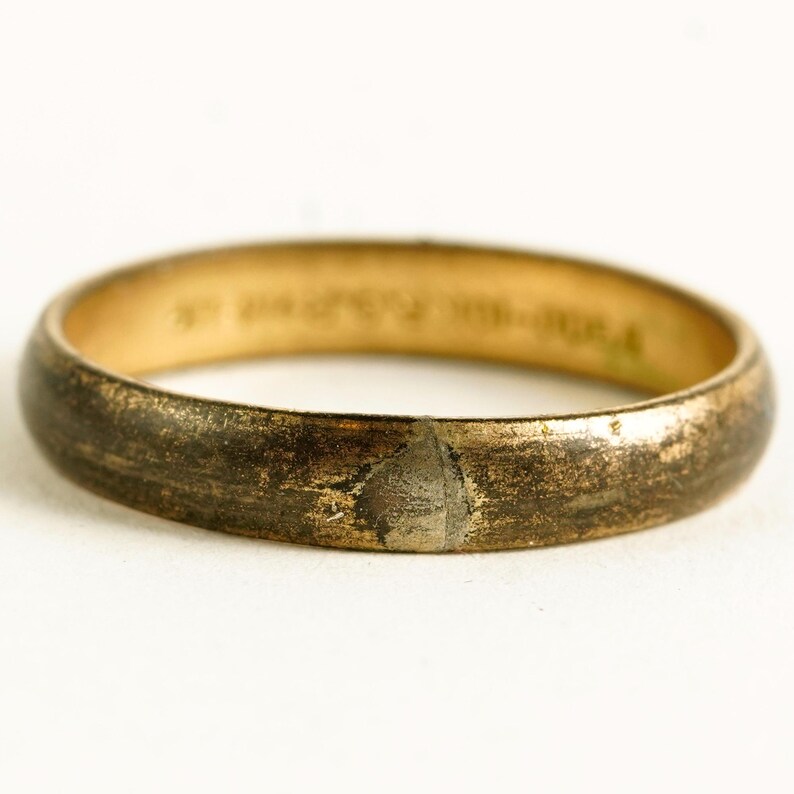 Vintage 10k RGP Gold Filled Wedding Engagement Band Ring - Etsy