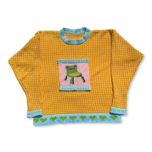 FROGGY CHAIR Handmade unisex 100% mercerized cotton drop sleeve sweater - animal crossing inspired