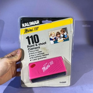 Vintage Kalimar Mini 110 Point & Shoot Camera - Pink In original Packaging