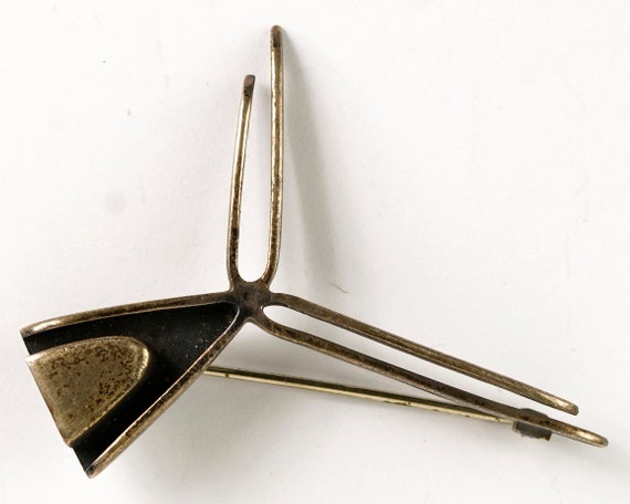 Phyllis Sklar Sterling Pin Brooch Modernist Mid-C… - image 1