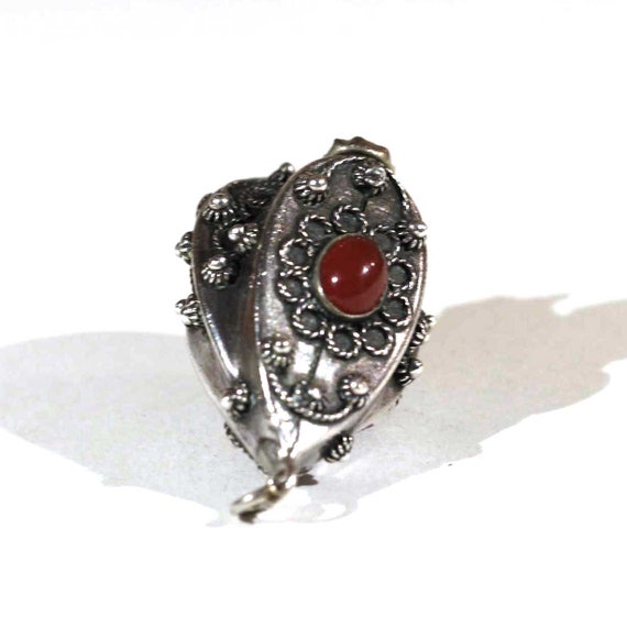 Vintage Etruscan Red Carnelian Egyptian Revival S… - image 4