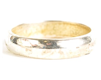Vintage IBB Sterling Smooth Minimalist Silver Wedding Stacker Band Ring 4.79 mm