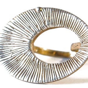 Vintage Sterling Modernist Minimalist Abstract Silver Ring