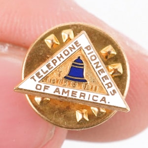 Vintage Telephone Pioneers of America Triangle Company Pin