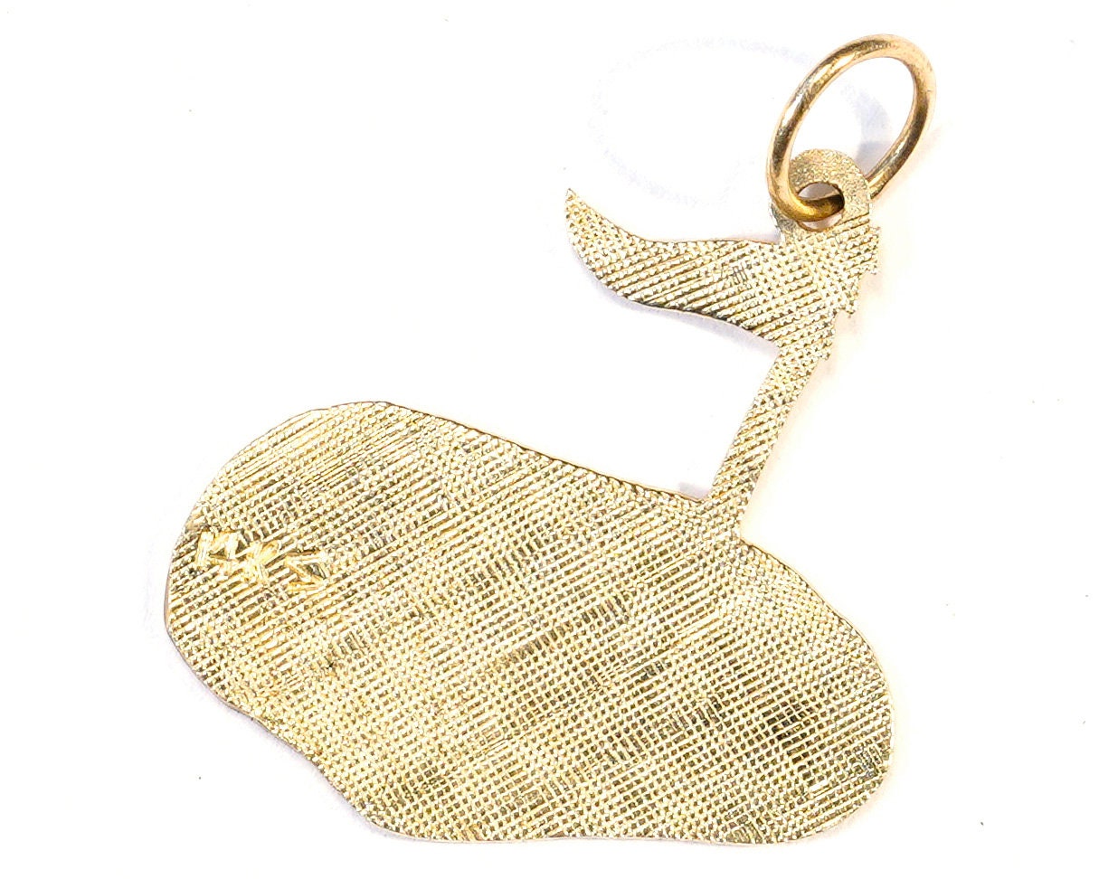 Charme Vintage PGA – Or Jaune Rempli Or Et émail – Trou D'un Coup – Fabriqué Aux USA