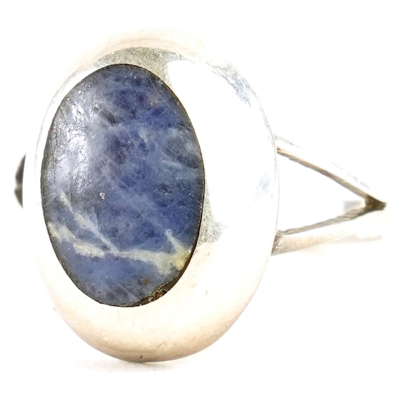 Vintage Blue Kyanite Mexico AHH Designer Sterling Silver Ring
