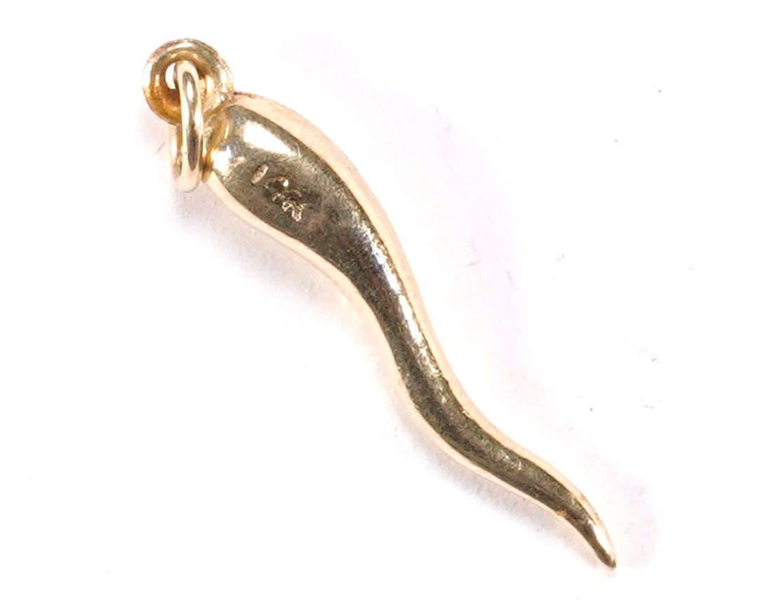 Vintage 14k Devil Horn Italian Yellow Gold Good Luck Charm Etsy