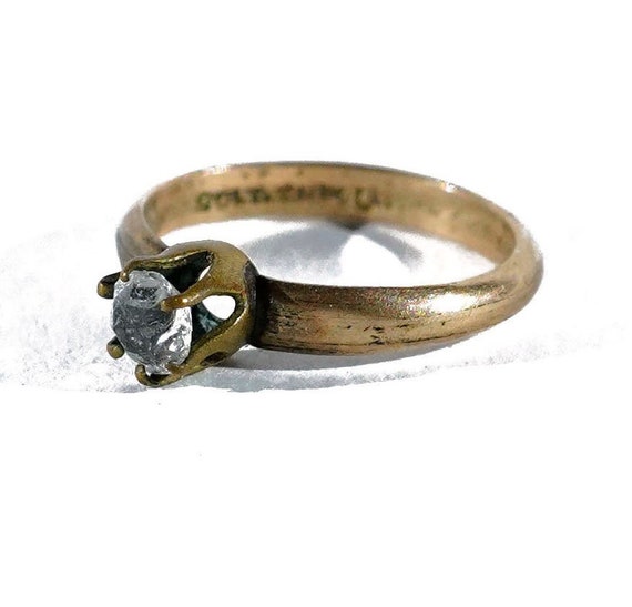 Antique Gold Filled RhineStone Childrens Ring