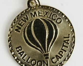 Vintage New Mexico NM Balloon City Sterling Silver Souvenir State Charm