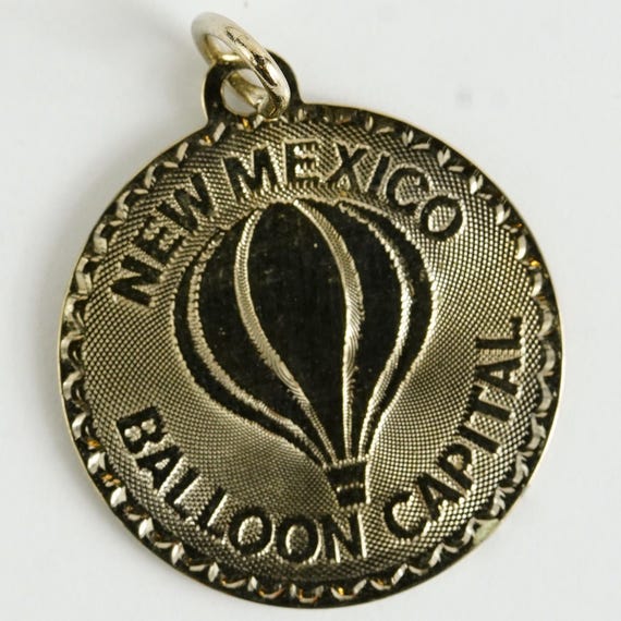 Vintage New Mexico NM Balloon City Sterling Silver Souvenir State Charm