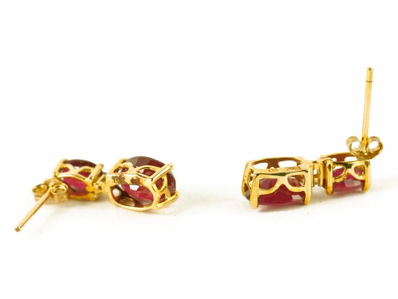 Vintage 10k Yellow Gold Diamond and Red Ruby Retr… - image 2