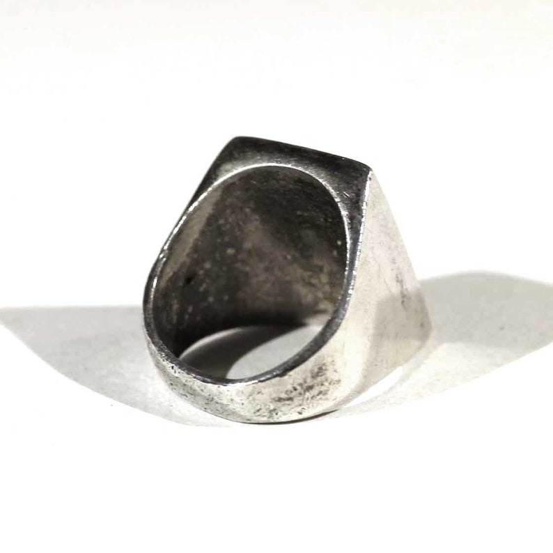 Vintage Navajo Silver Native American Sleeping Beauty Blue Turquoise Handmade Southwestern Silver Geometric Ring