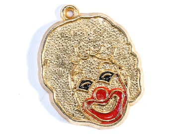 Vintage 1979 McDonalds Ronald Mcdonald Head Hamburger Charm or Pendant