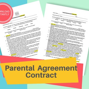 DAYCARE PARENTAL AGREEMENT | Childcare Center Printable Daycare Contract | Liability Waiver | Preschool, In-Home, and Child Care Businesses