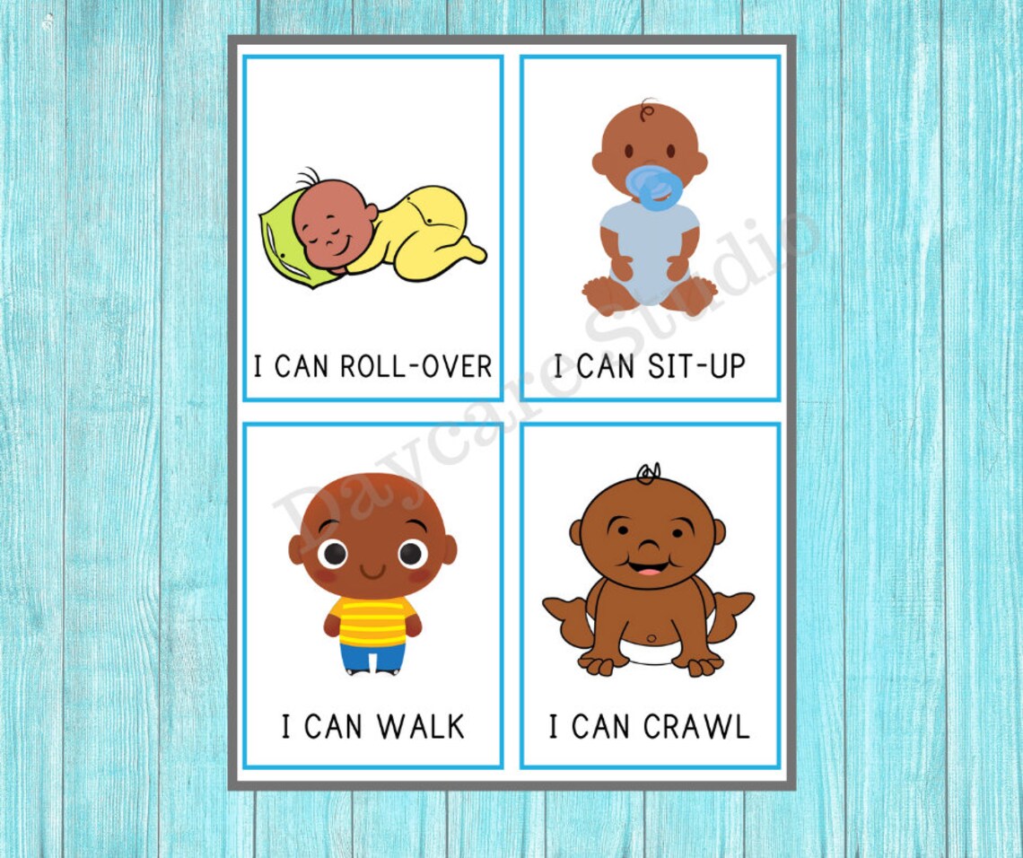 I CAN ROLLOVER Sign / Daycare Printable Baby Crib & Cubby Etsy