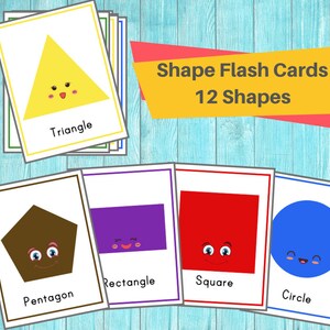 SHAPE FLASH CARDS/保育園向け印刷可能カード/幼児・就学前教育教材/ホームスクールやデイケアに最適