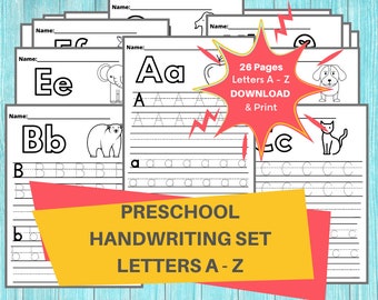 Alphabet Handwriting Practice: Preschool ABC Letter Tracing (PDF Download)