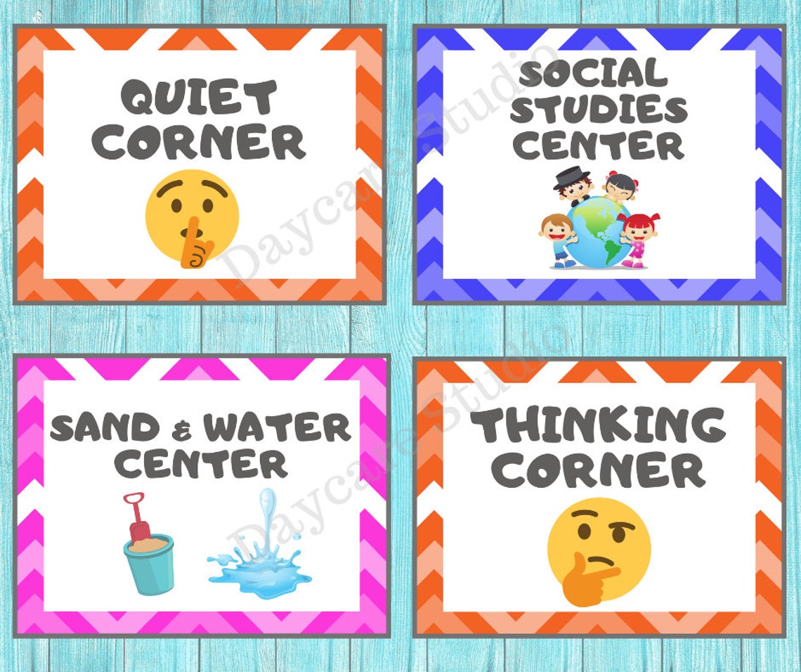 DAYCARE CENTER Signs/childcare Printable Signs for Preschool - Etsy