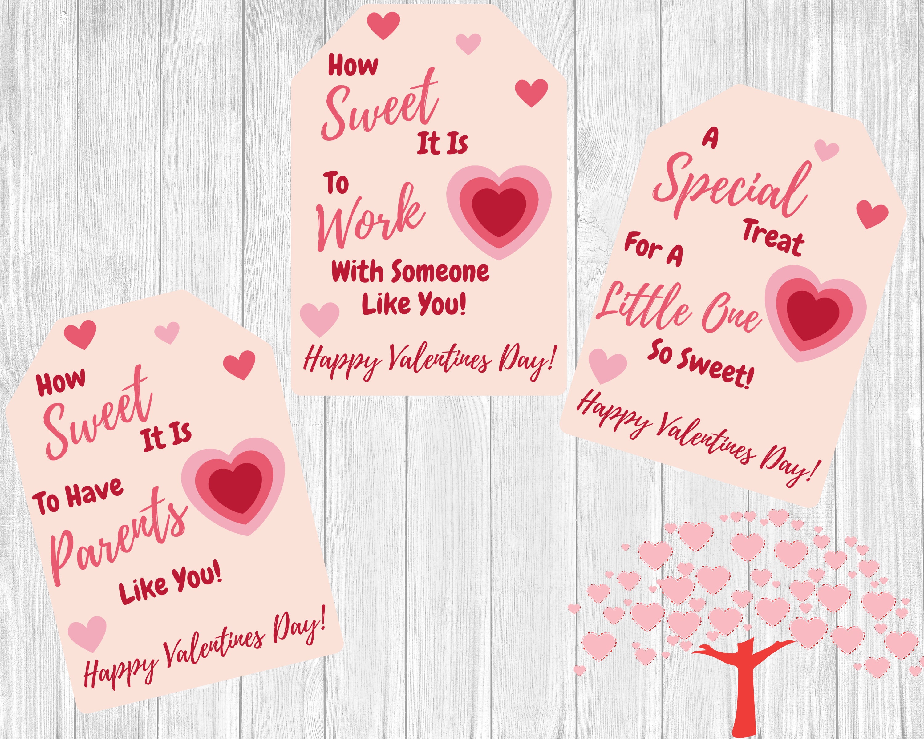 300 etichette regalo di San Valentino a forma di cuore