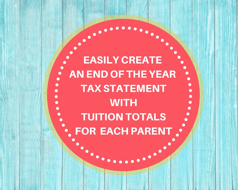 DAYCARE TAX STATEMENT/ Childcare Center Printable End of The Etsy
