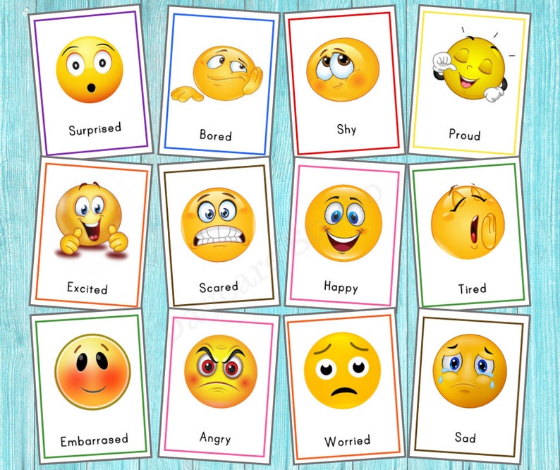 Free Printable Emotion Flash Cards Printable Printable Word Searches