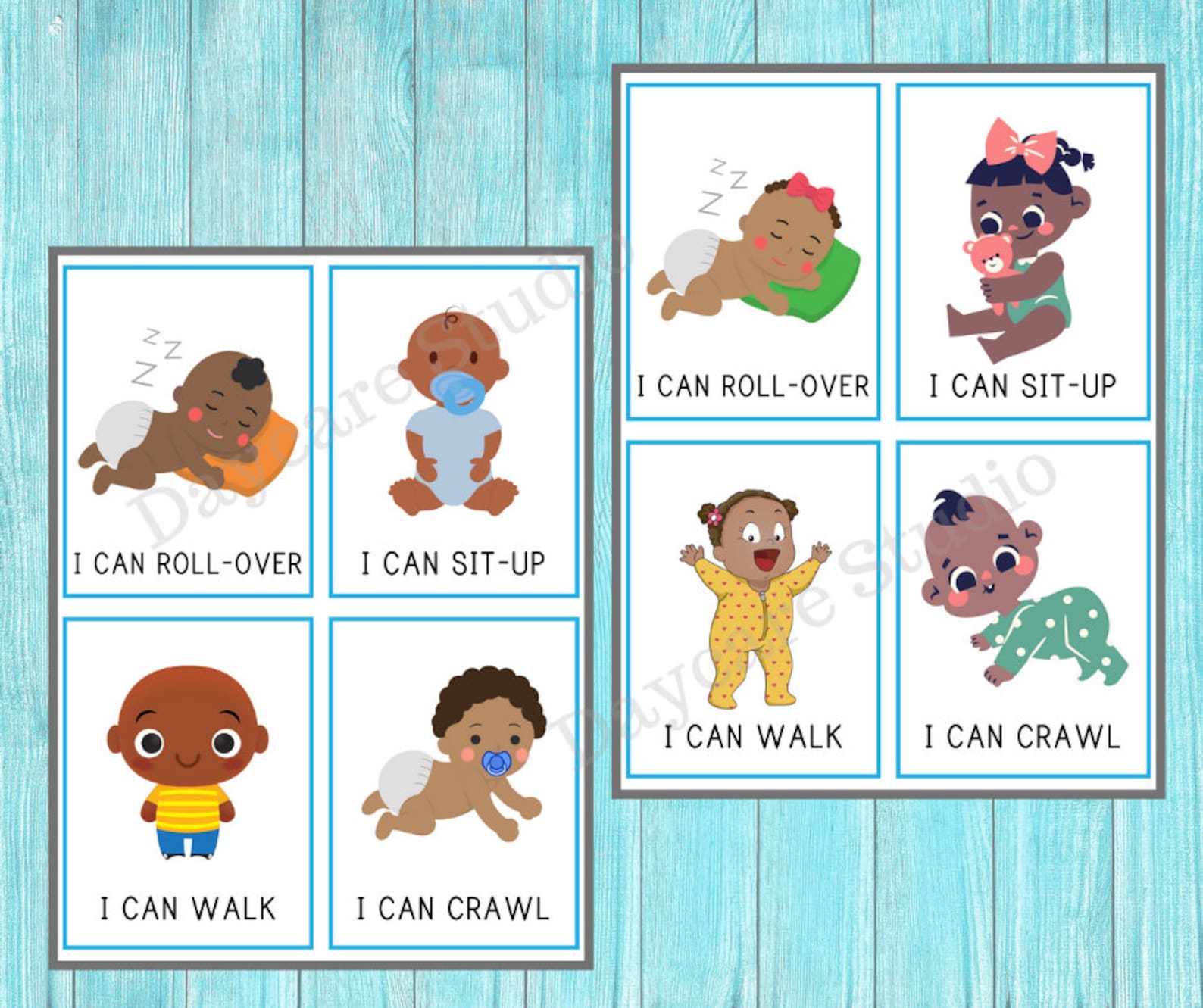 I CAN ROLLOVER Sign / Daycare Printable Baby Crib & Cubby Etsy