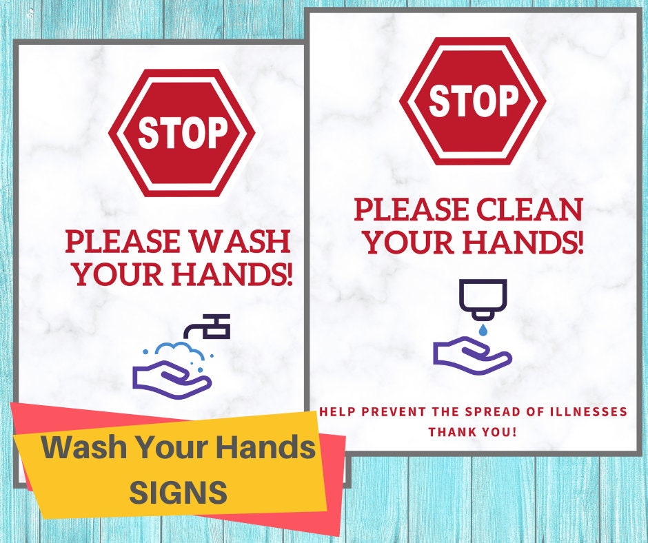 Clean Sanitized Sign - Etsy