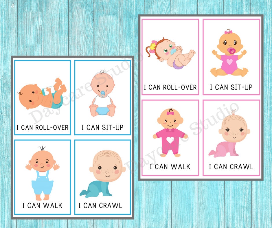 I CAN ROLLOVER Sign / Daycare Printable Baby Crib & Cubby Etsy