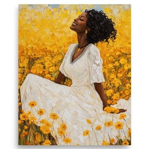 Póster de inspiración etíope: patrones tribales vibrantes e imágenes culturales auténticas, mujer negra, arte mural floral de moda,