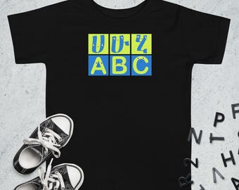 Amharic ABC Toddler T-Shirt | Ethiopian Kids Tee | Bilingual Learning Shirt | Unisex