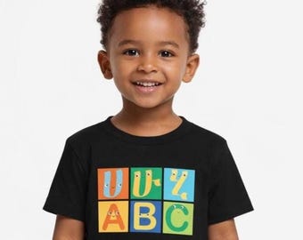 Amharic ABC Toddler T-Shirt | Ethiopian Kids Tee | Bilingual Learning Shirt | Unisex