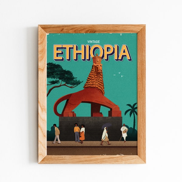 Poster Print, Vintage Ethiopia, Lion of judah