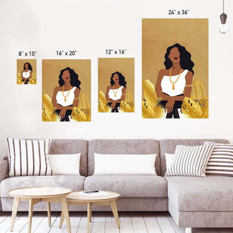 ETHIOPIAN ART Modern Habesha Wall Decor African Woman Art Etsy